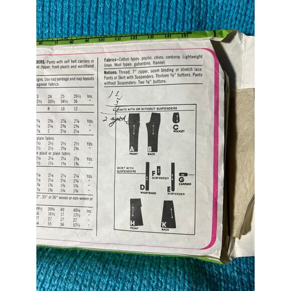 Simplicity 8617 Sewing pattern Aline midi skirt pants 1970s size 10 - Picture 5 of 5